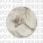 Hanah Home Mesa de estudio Vg23-Ge Mármol blanco y dorado